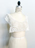 Cream Floral Lace Applique for Front Top